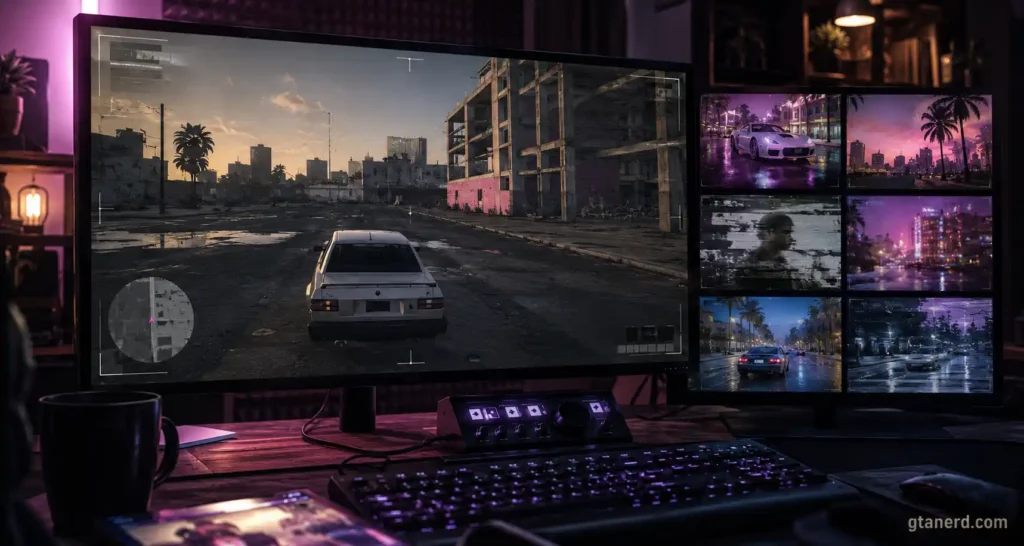 GTA 6 leaked gameplay comparison with Vice City footage and early gameplay visuals