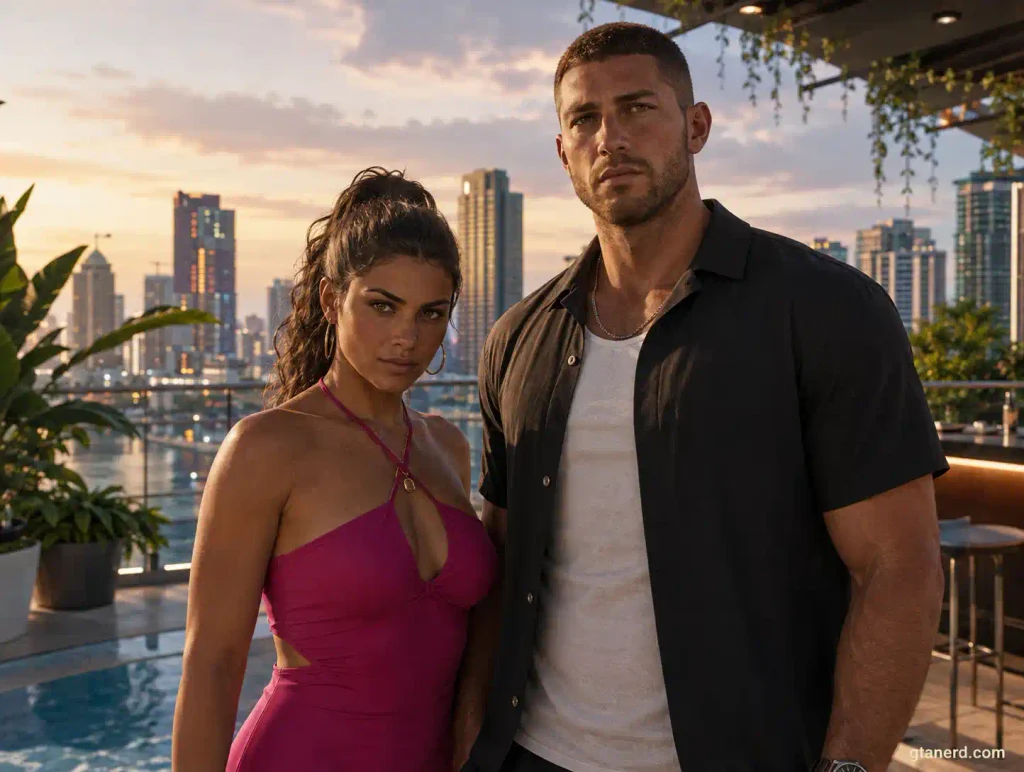 This is one of the biggest takeaways. GTA 6 is packed with things to do beyond missions. Lucia was shown bench-pressing at a gym, which ties into a real physical progression system, and how you eat, drink, and exercise actually affects your character's body and appearance. Beyond the gym, the footage confirmed basketball, wrestling, street racing, dirt-bike racing, rowing, boating, jet skiing, kayaking, skydiving, parasailing, fishing, and more. There are strip clubs and other adult locations too. These are not background dressing, they are real, playable systems, and Rockstar clearly wants Leonida to feel like a place you live in, not just drive through.